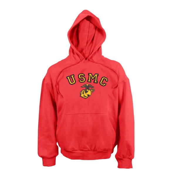 PT Hooded Pullover USMC red