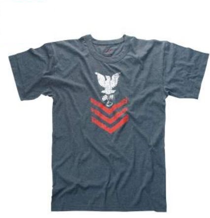 Vintage Naval Rank Tee blue