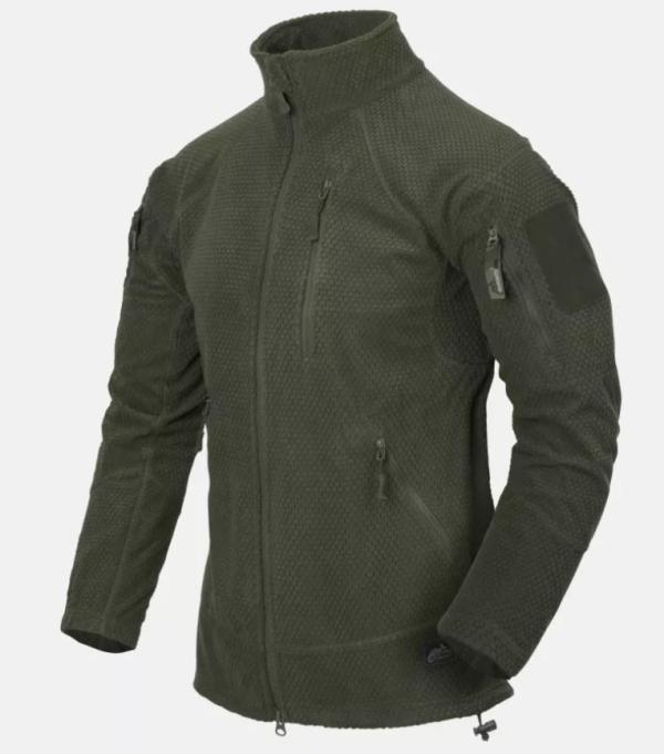 Alpha Grid Fleece Jacket Olive